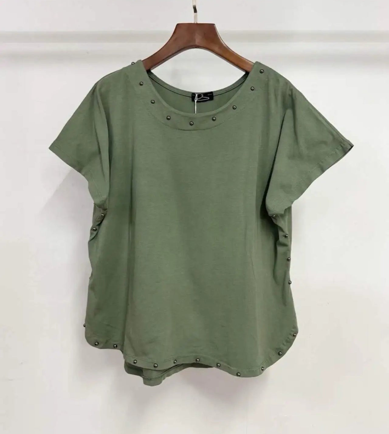 T-shirt Nora – Kaki Clouté