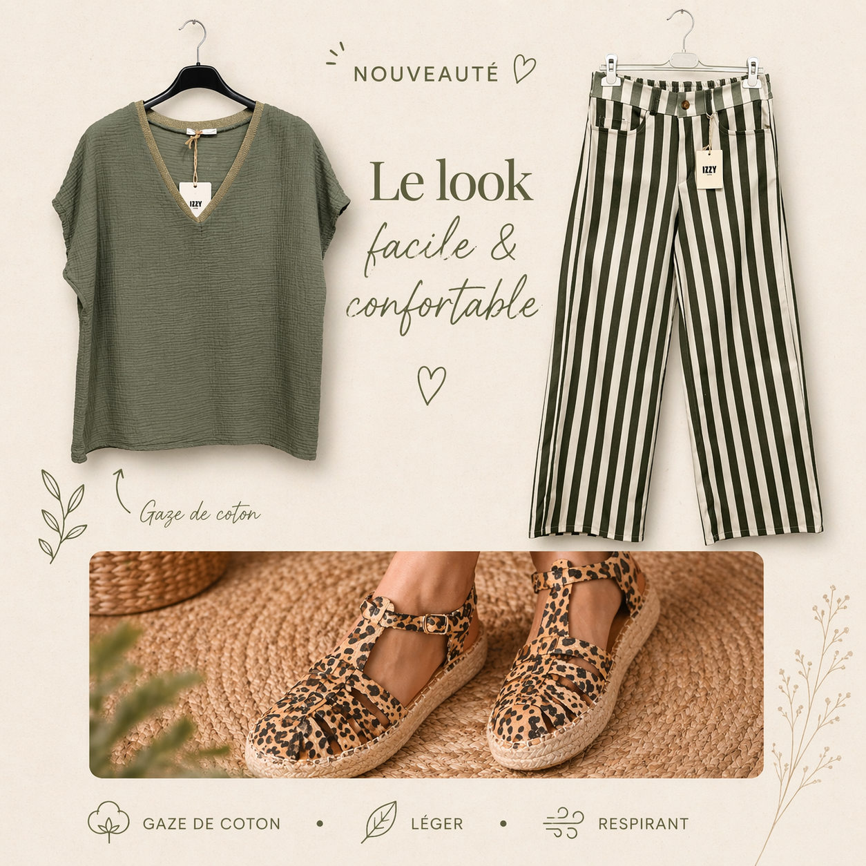 Le t-shirt gaze de coton "lurex"