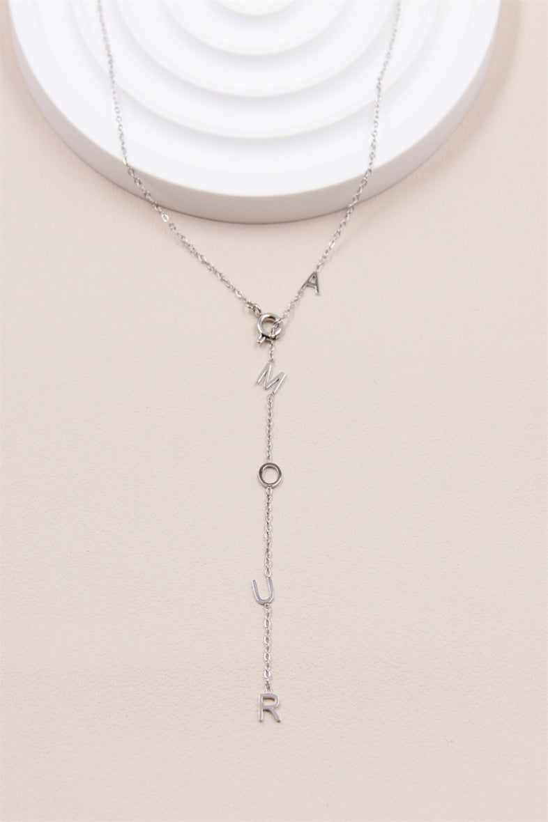 Le collier en acier inoxydable "Message"