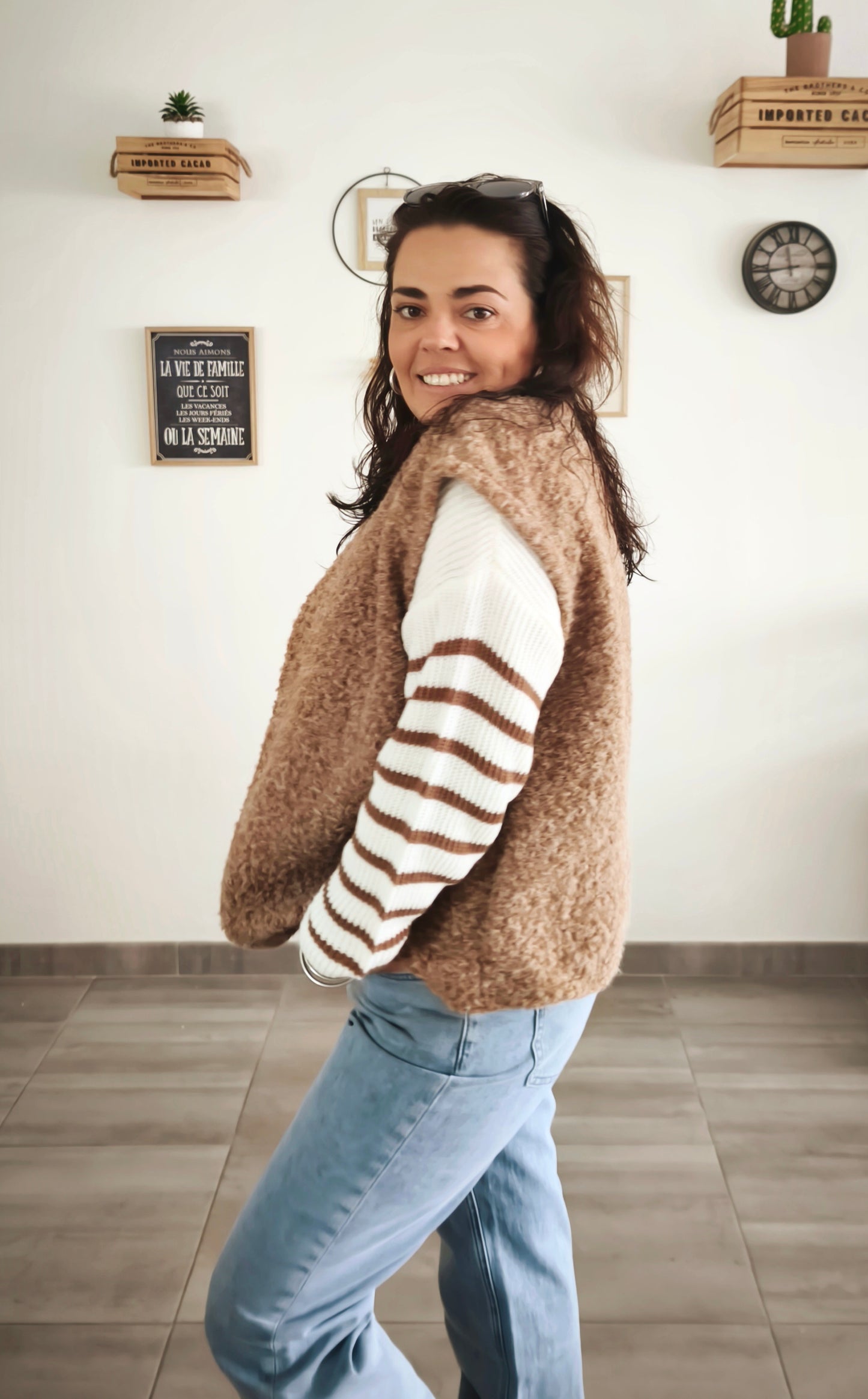 Le gilet "Lily" camel