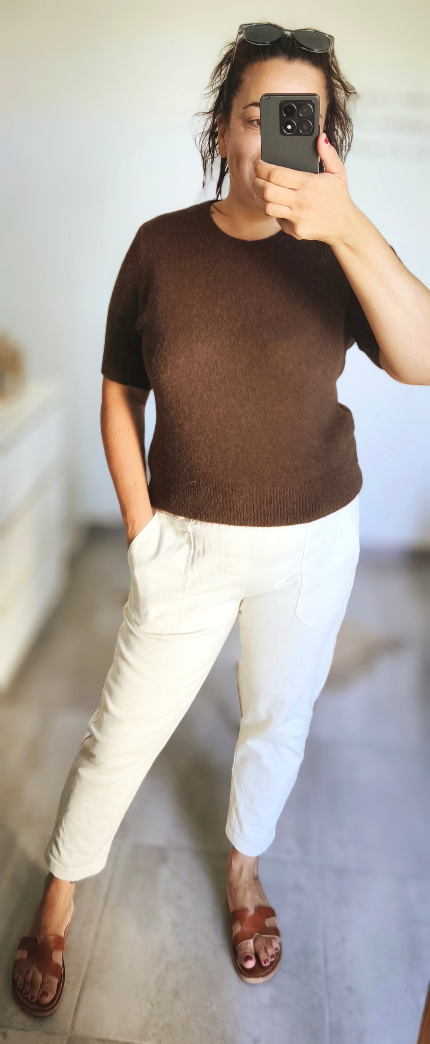 La maille "Clara" Chocolat