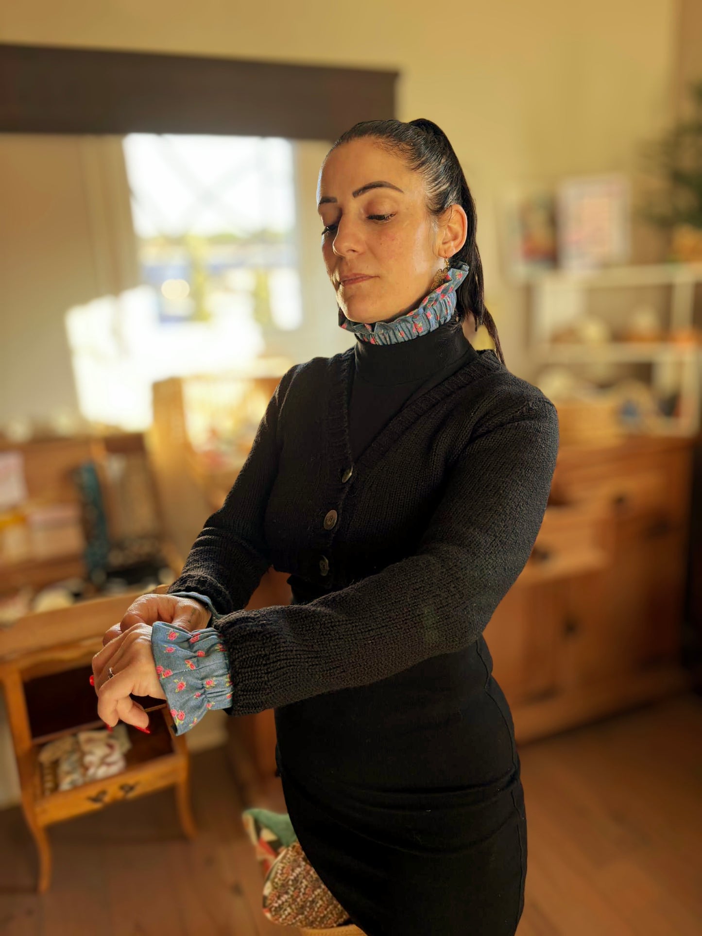 Hand Made♻️ la parure Collerette et Manchettes "Sam"