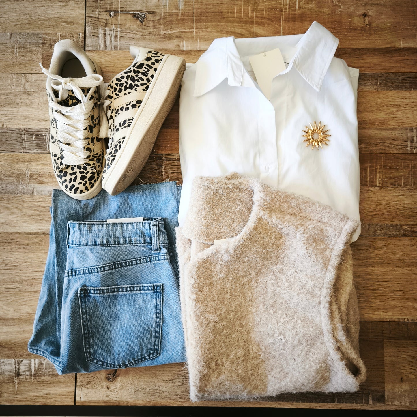 Le gilet "Lily" beige