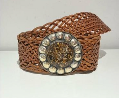 La ceinture tressée artisanale cuir "Nico"🇮🇹