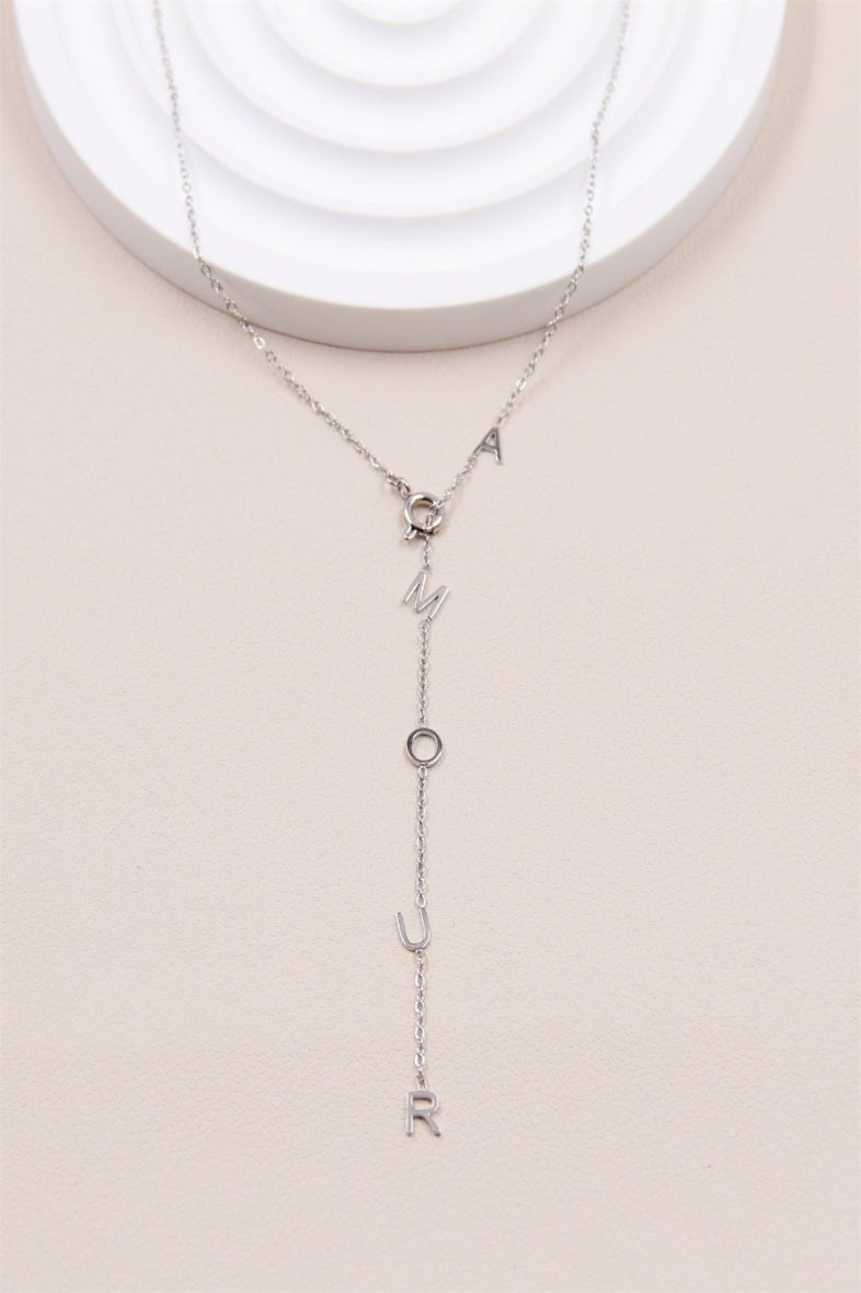 Le collier en acier inoxydable "Message" - Lucienne & Marie