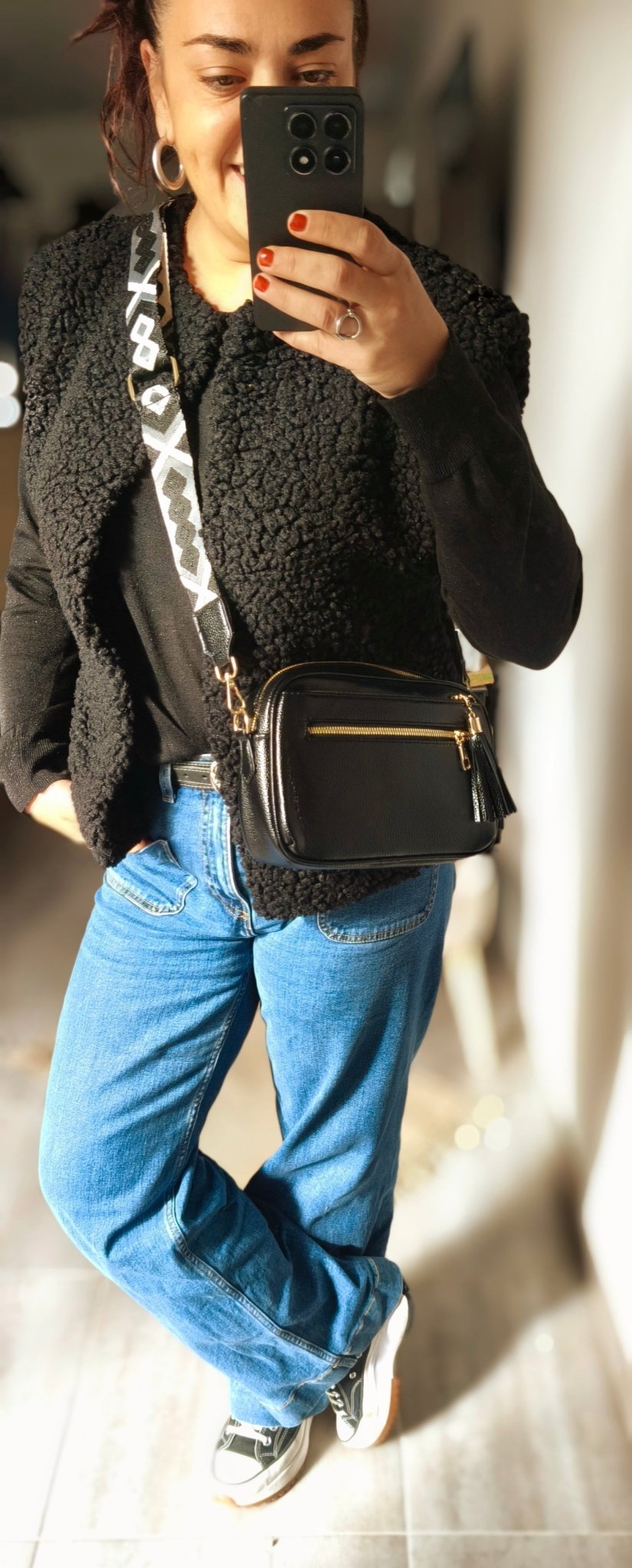 Le sac bandoulière "Emilie" Noir - Lucienne & Marie