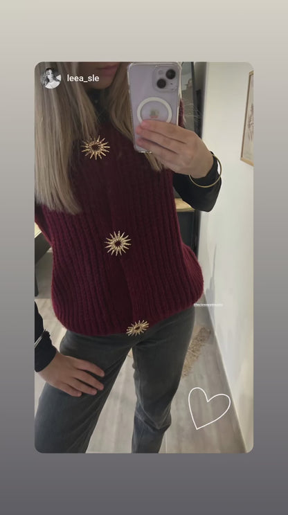 Le gilet "Soledad" Bordeaux