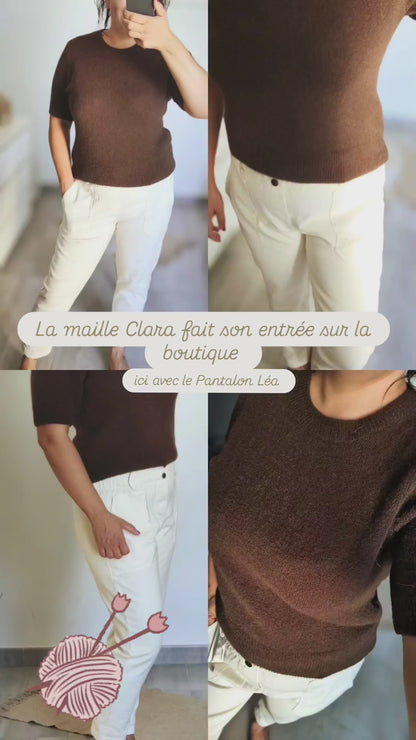 La maille "Clara" Chocolat