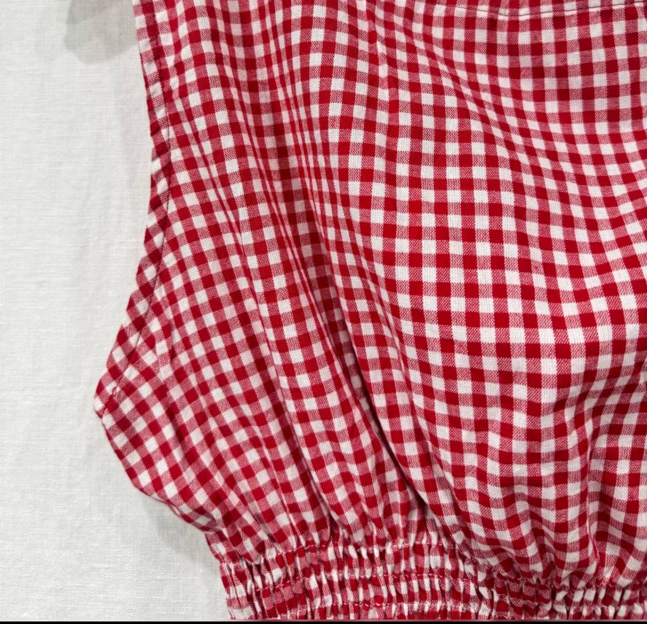 Top Gigi – Vichy Rouge & Blanc Smocké