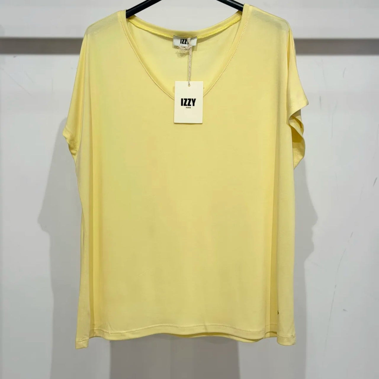 Le t-shirt viscose "Vic" jaune pastel