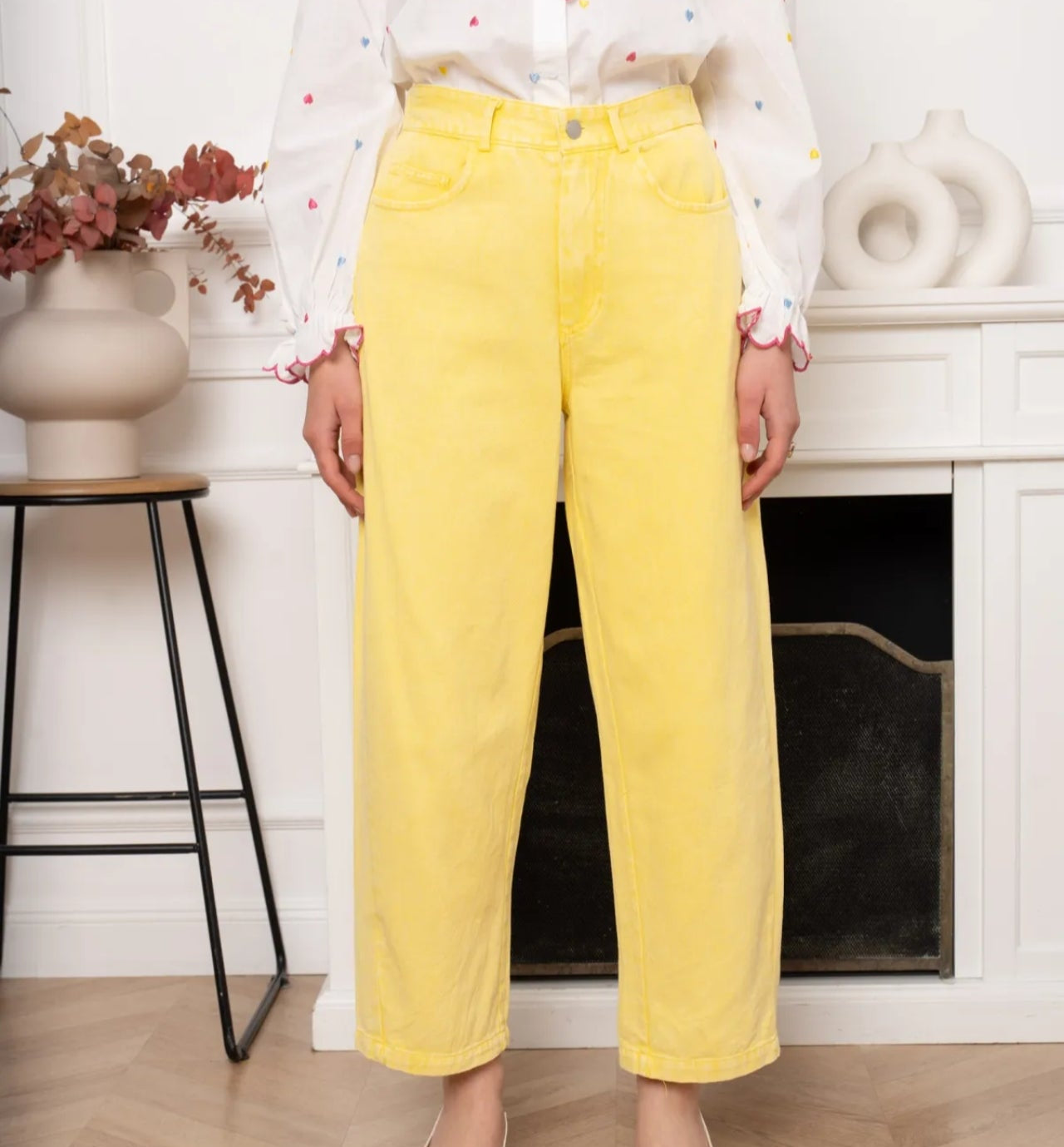 Le jean fin jaune "Paola"
