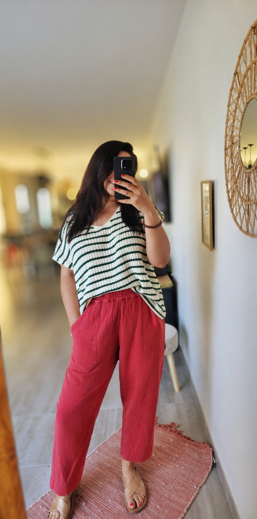 Le t-shirt en crochet "Mel" vert