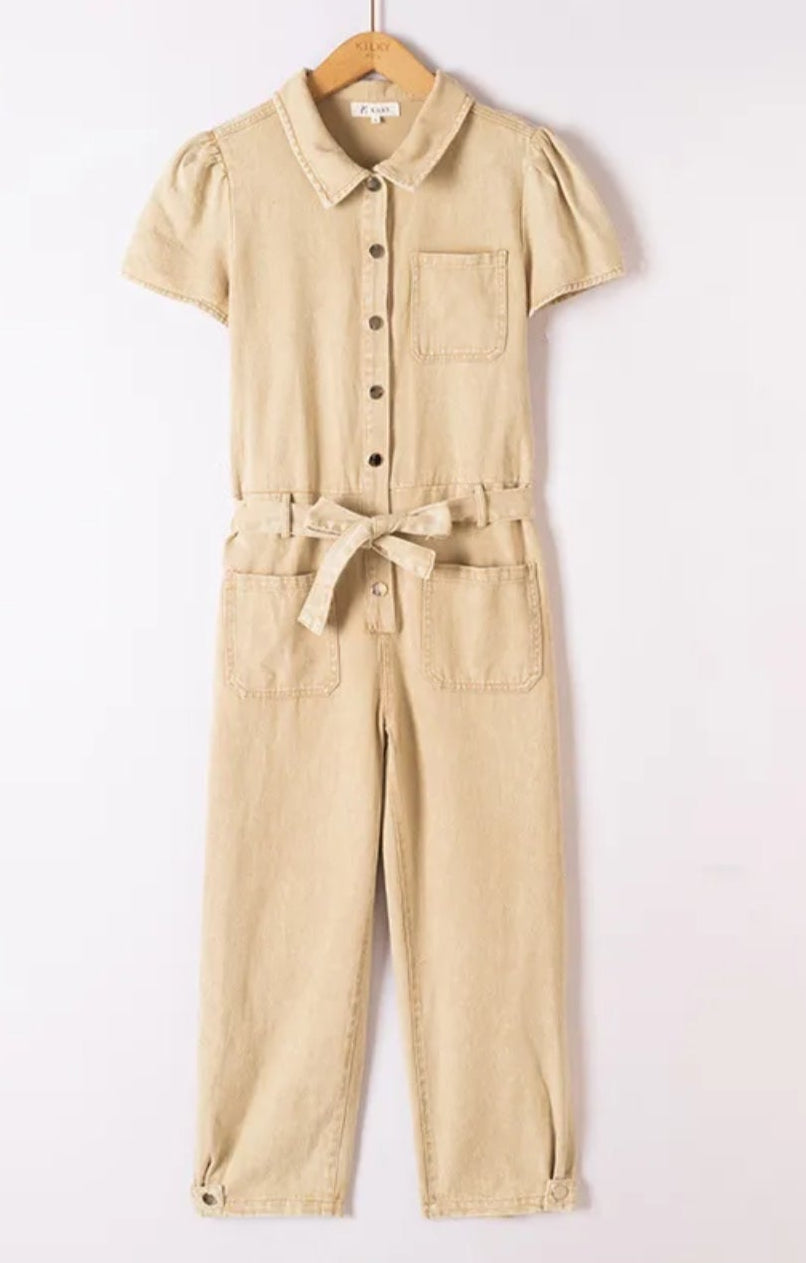 La combi-pantalon "Apolline" Beige Sable