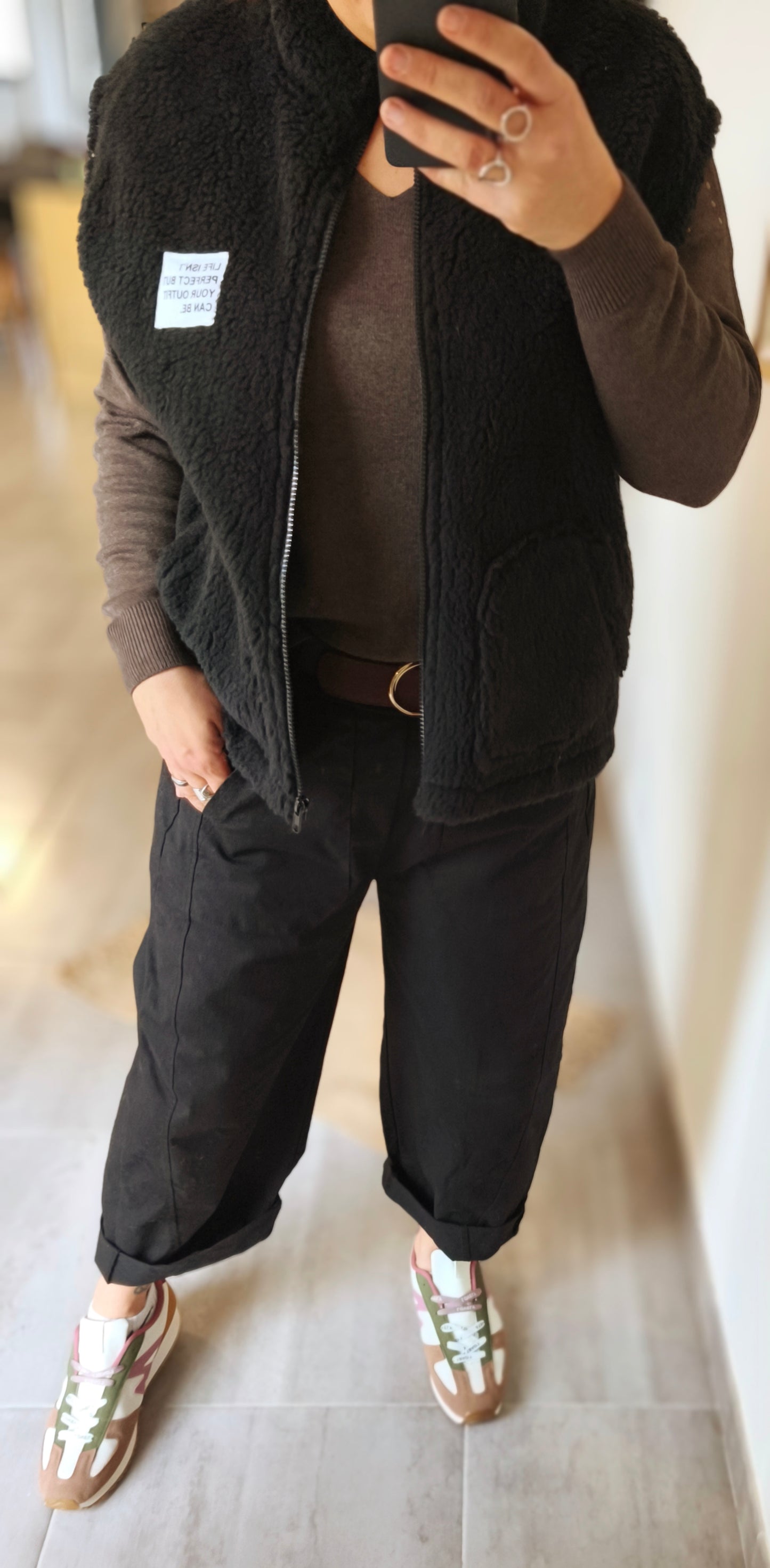 Le pantalon Barrel avec ceinture  "Brigitte"