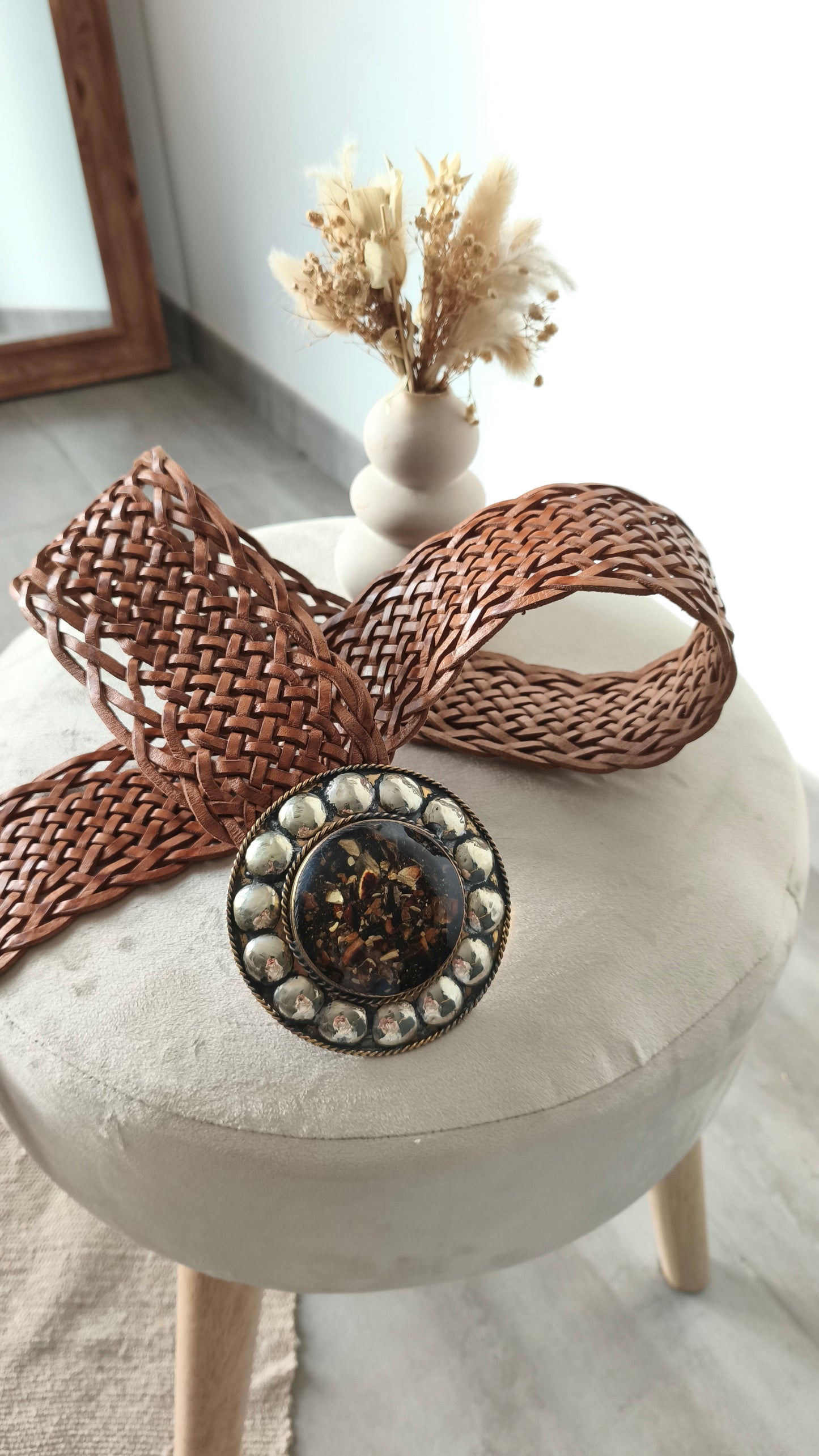 La ceinture tressée artisanale cuir "Nico"🇮🇹