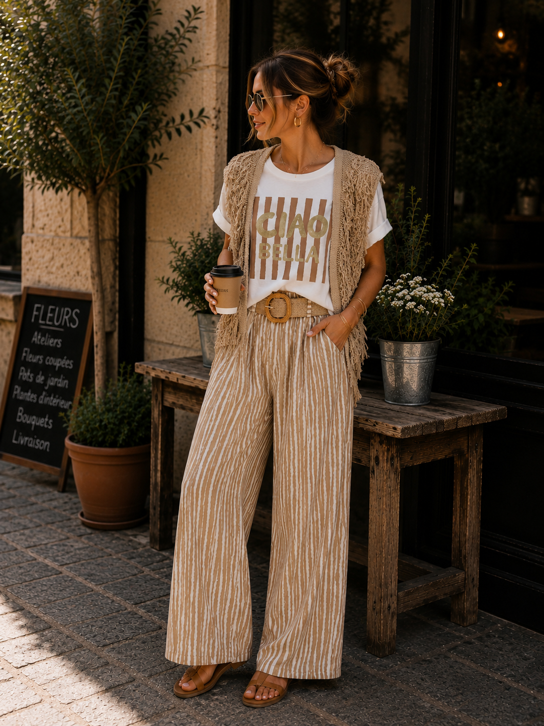 Le Gilet Maëlle – Camel ✨
