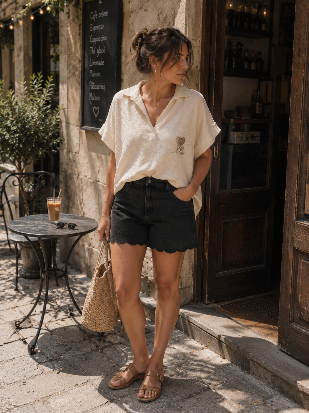 Blouse Paloma – Gaze de Coton Oversize- crème