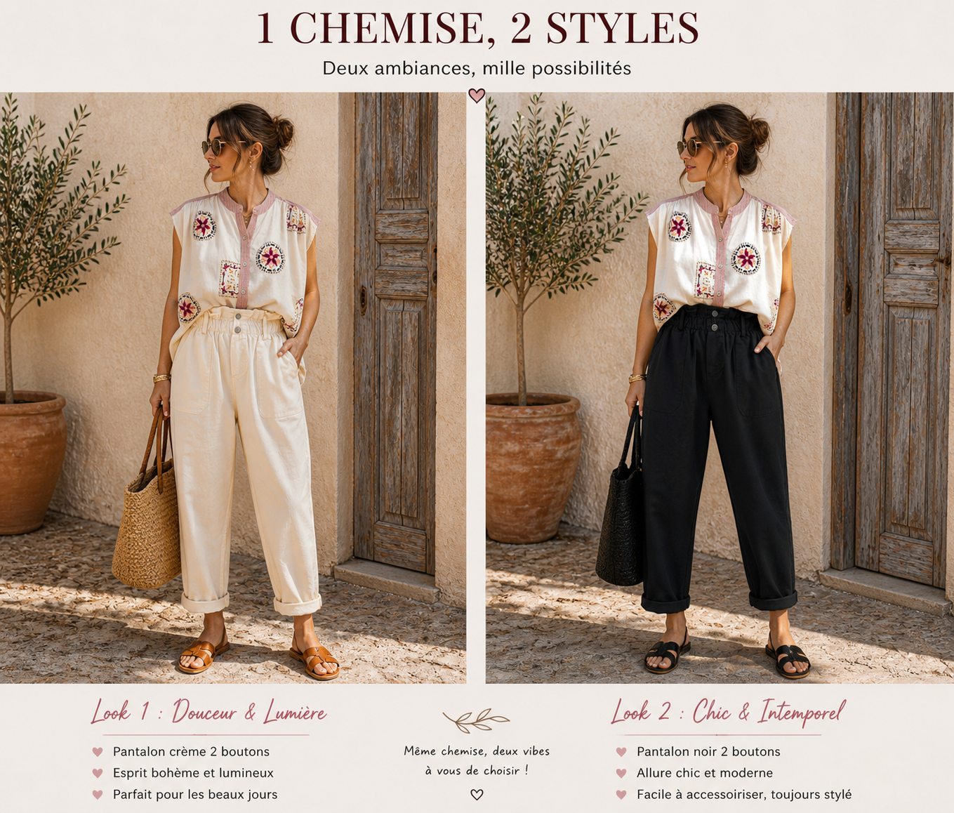 Le pantalon "Léa" Noir