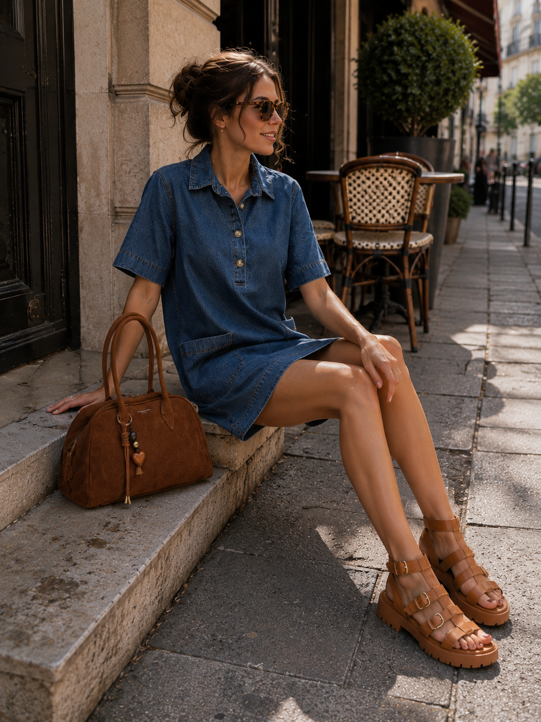 Robe Marion – Denim Bleu