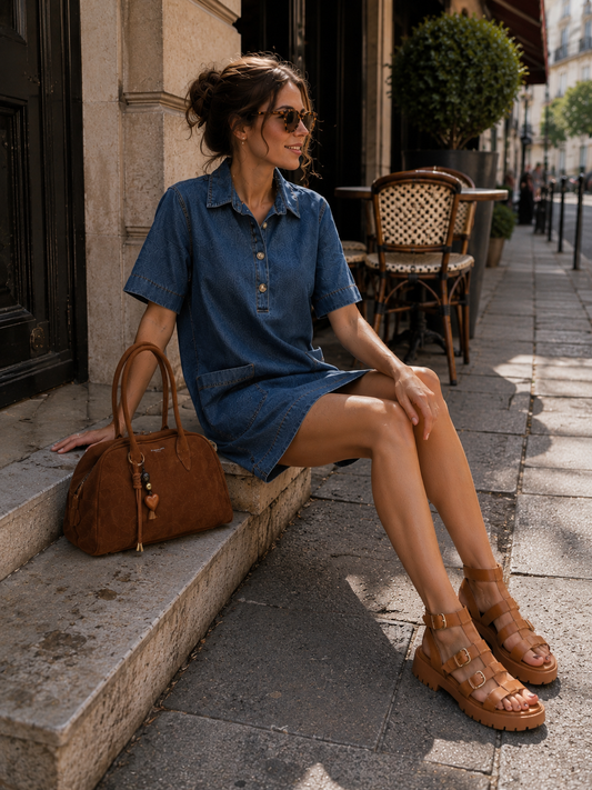 Robe Marion – Denim Bleu