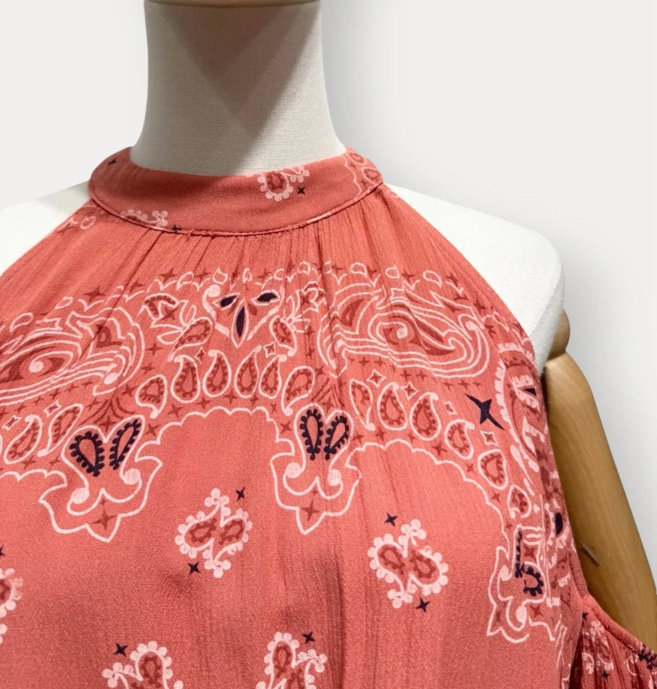 Robe Arizona – Imprimé Bandana Terracotta viscose
