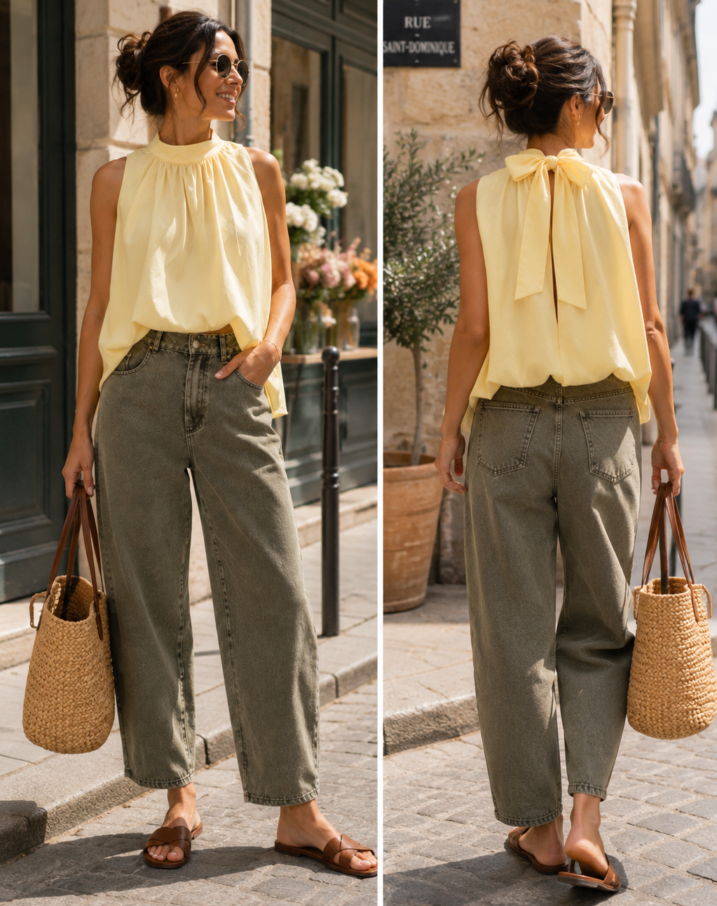 Le jean fin Kaki "Paola"