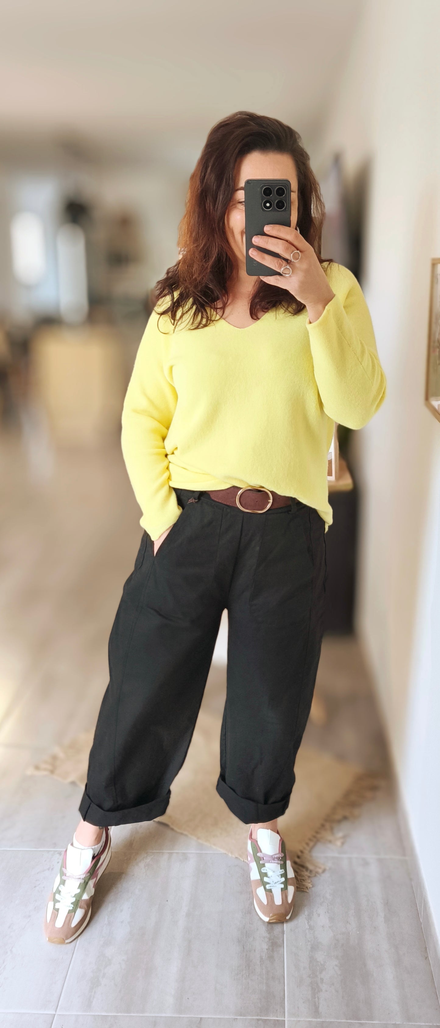 Le pantalon Barrel avec ceinture  "Brigitte"