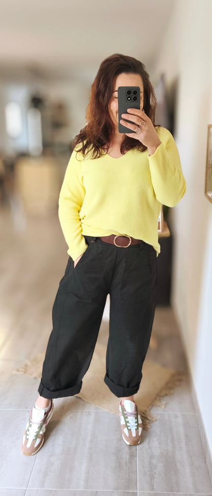 Le pantalon Barrel avec ceinture  "Brigitte"