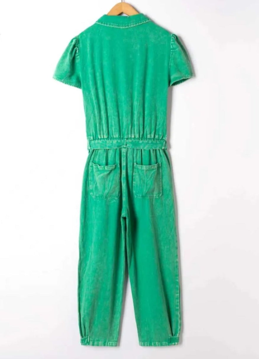La combi-pantalon "Apolline" Vert émeraude