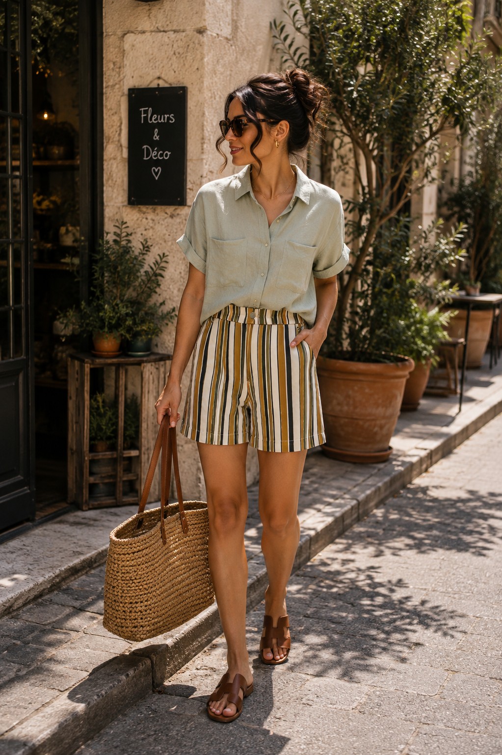 Ondine – Chemise Manches Courtes à Poches