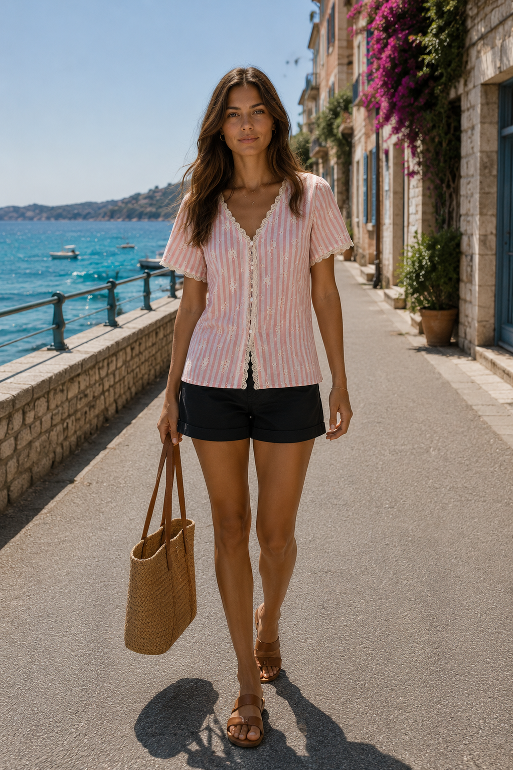 Short Riva – Noir Taille Haute