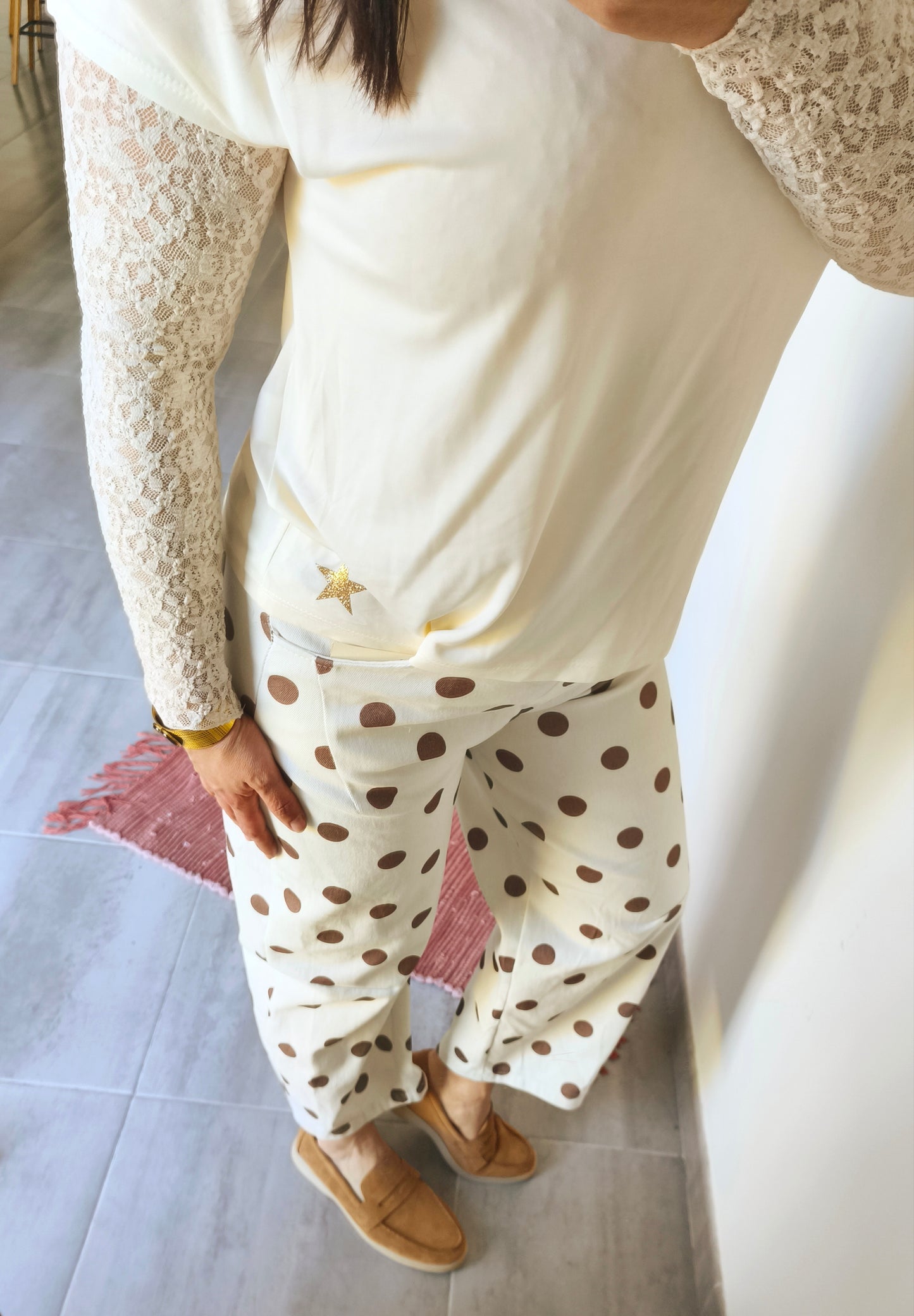 Le t-shirt viscose "Vic" crème