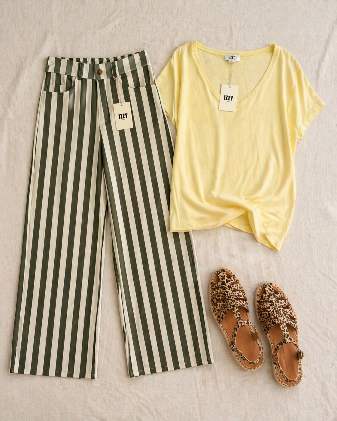 Le t-shirt viscose "Vic" jaune pastel