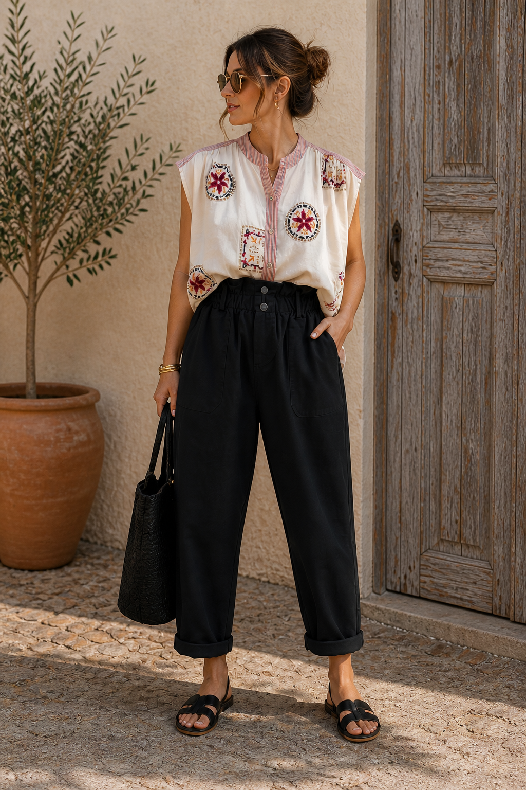 Le pantalon "Léa" Noir