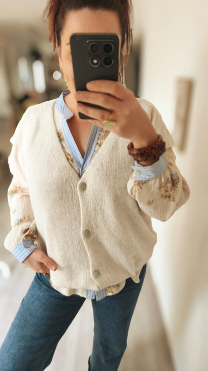 Le gilet Liza crème