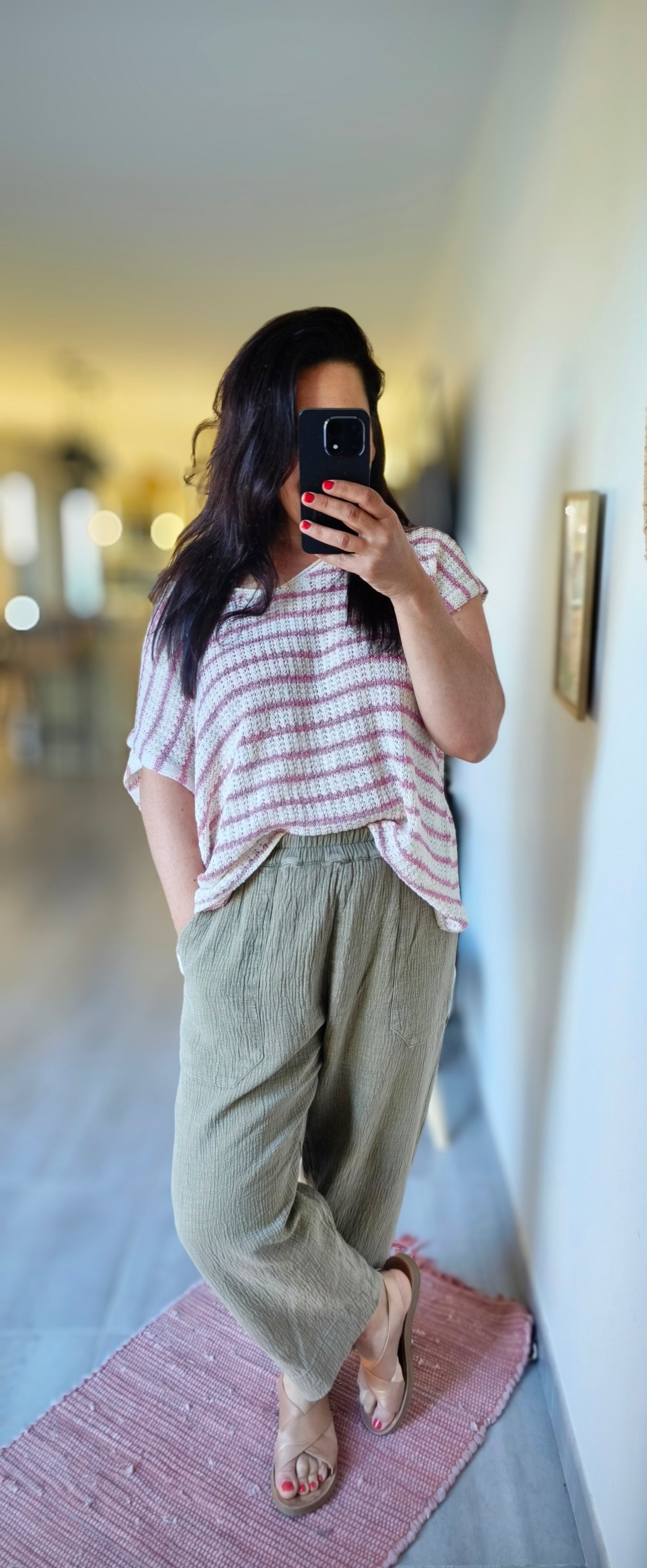 Le t-shirt en crochet "Mel" Rose