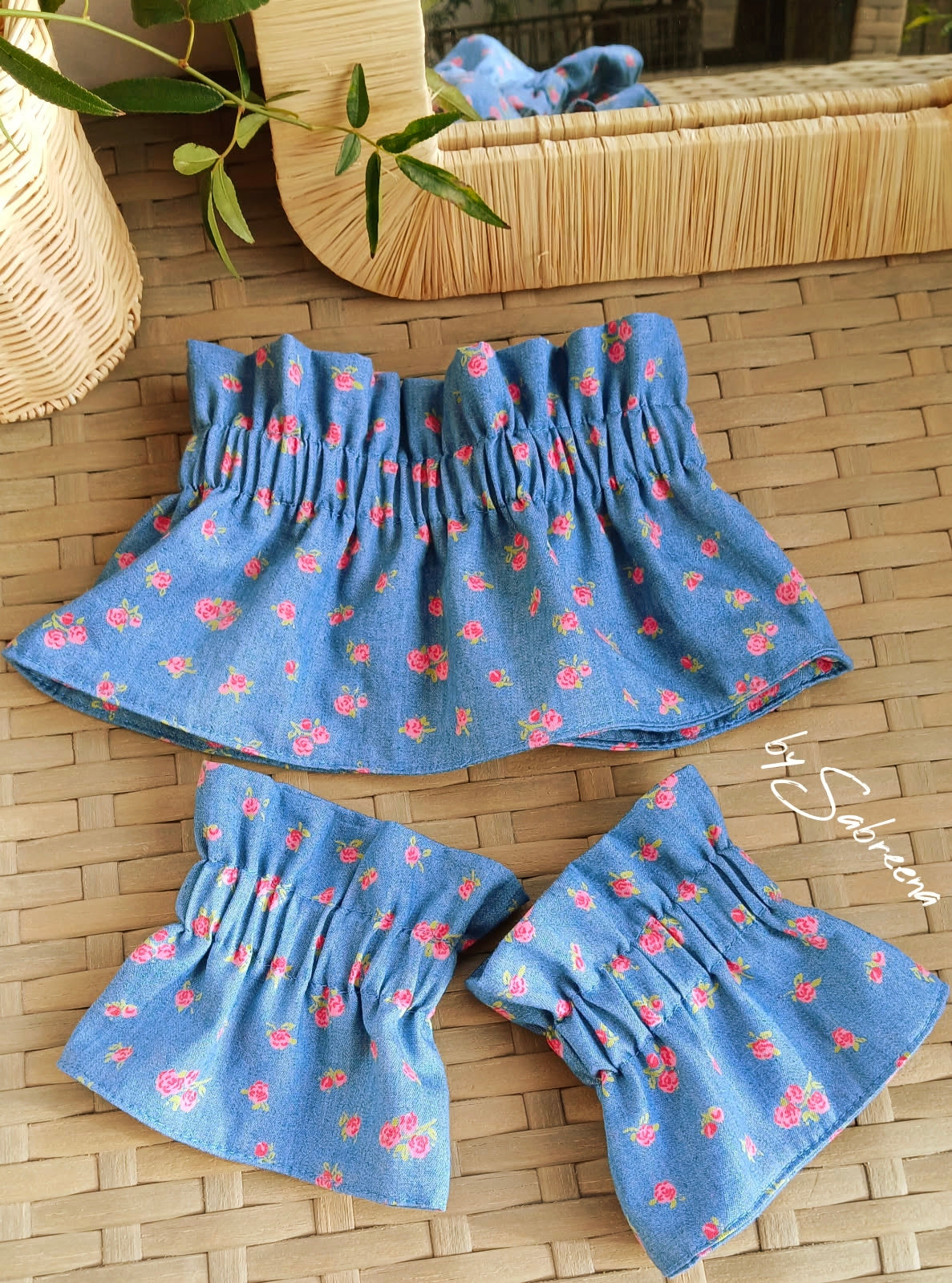 Hand Made♻️ la parure Collerette et Manchettes "Sam"