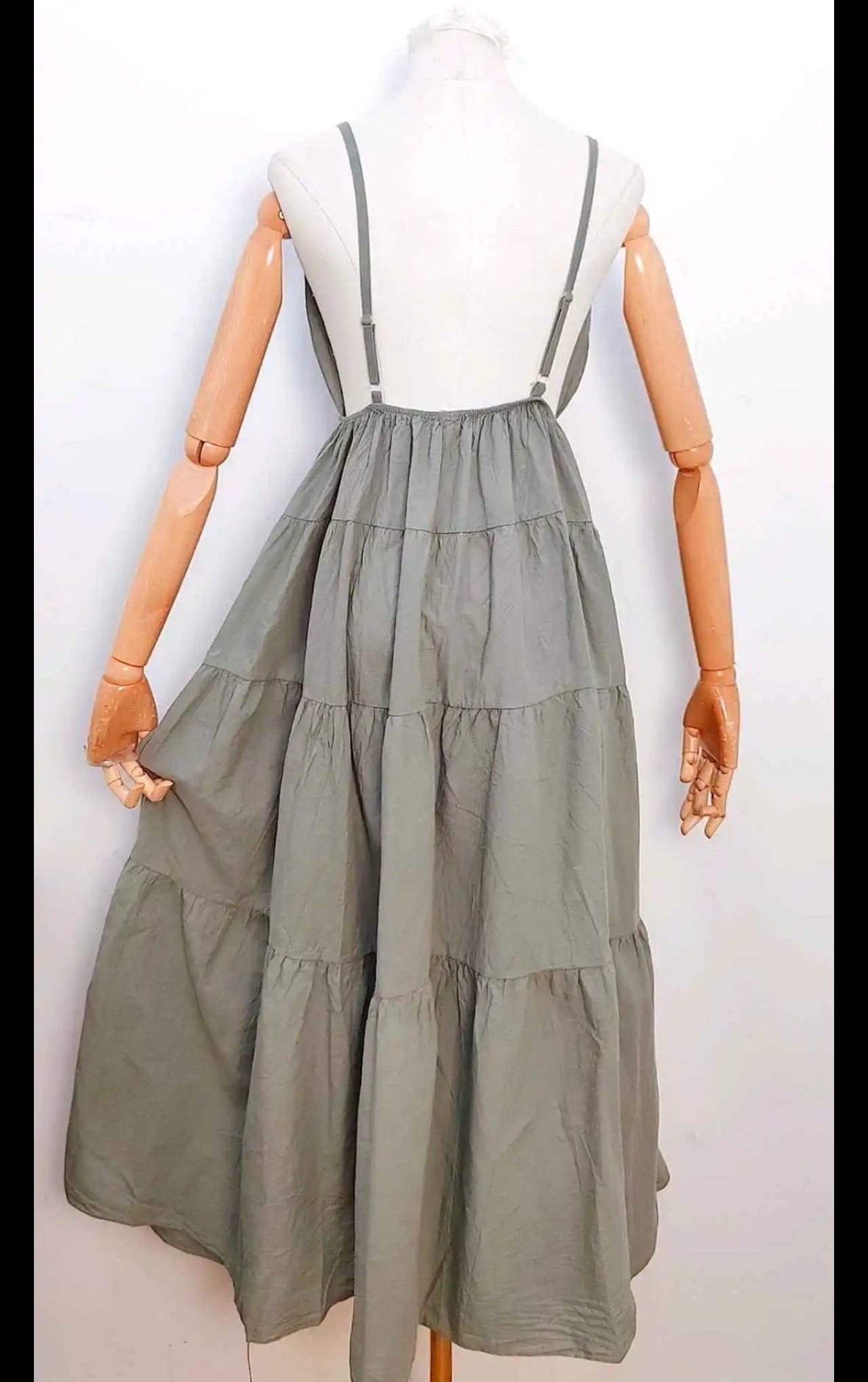 Livia- Robe longue Kaki -40% (remise automatique au panier)