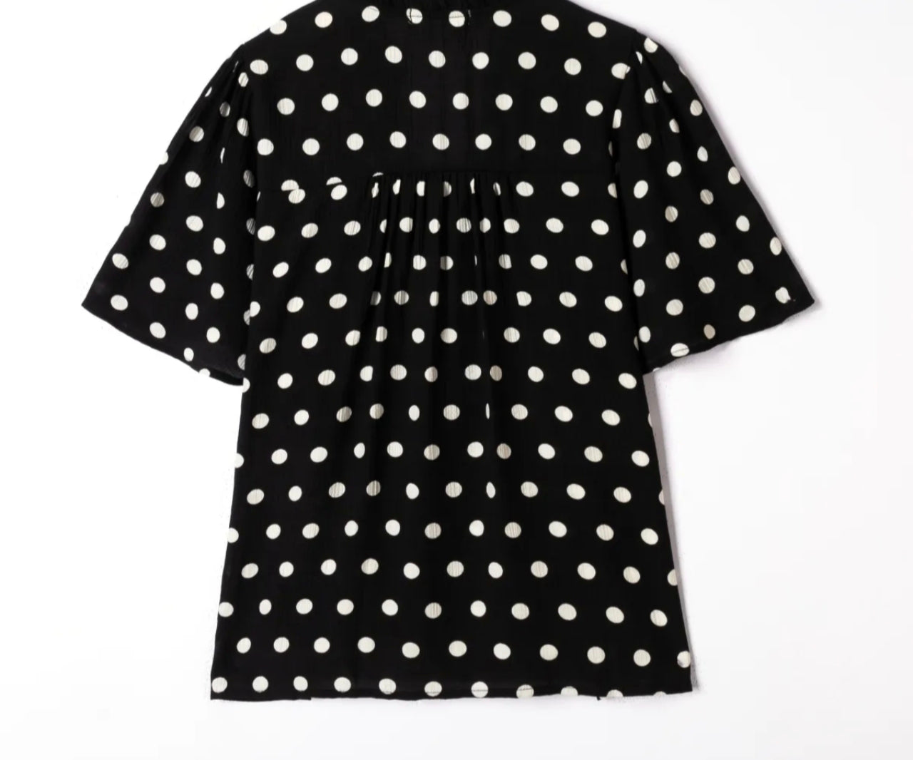 La blouse "Diane" à pois Noire