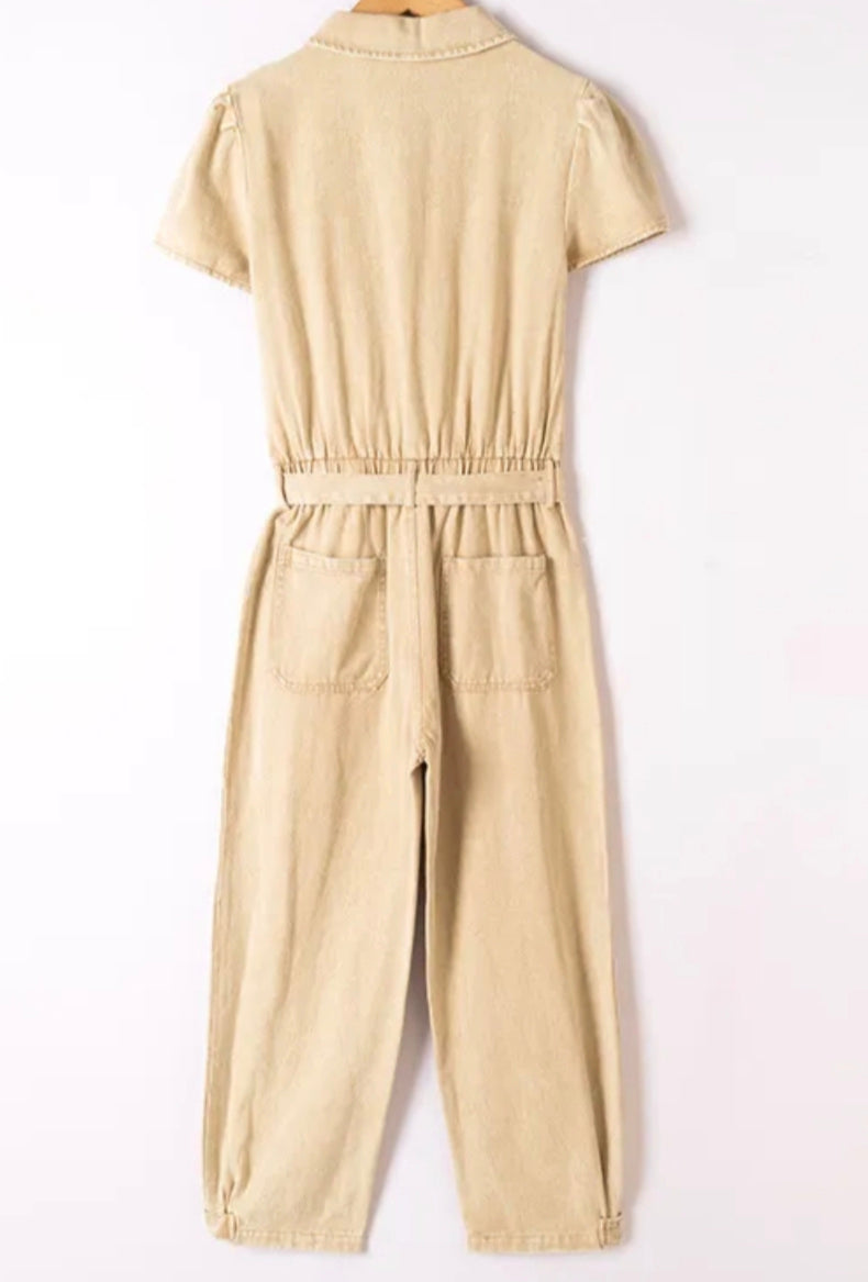 La combi-pantalon "Apolline" Beige Sable