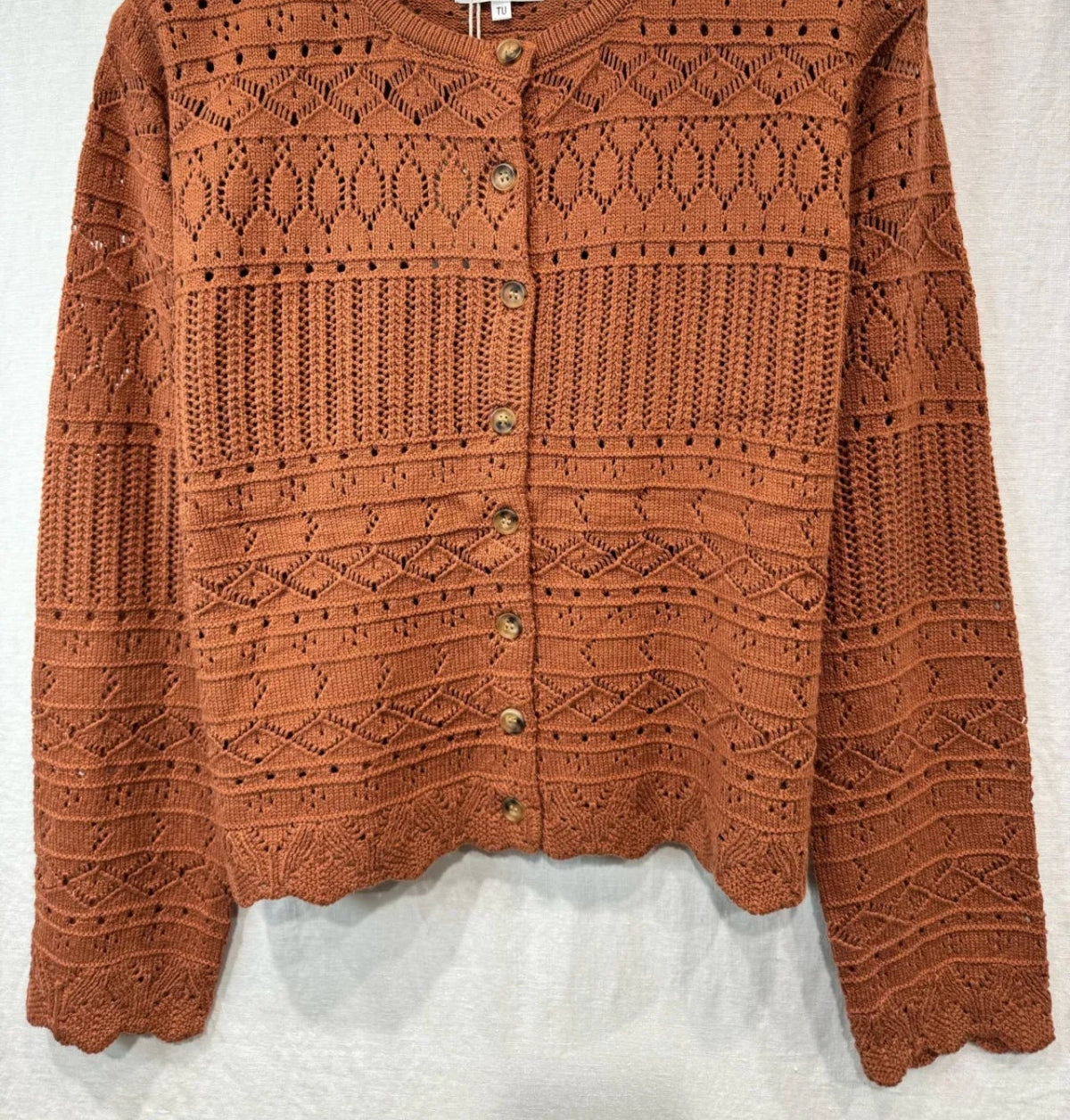 Antonella – Gilet Crochet Camel
