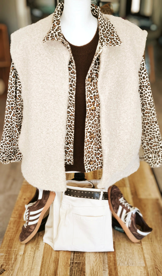Le gilet "Lily" beige