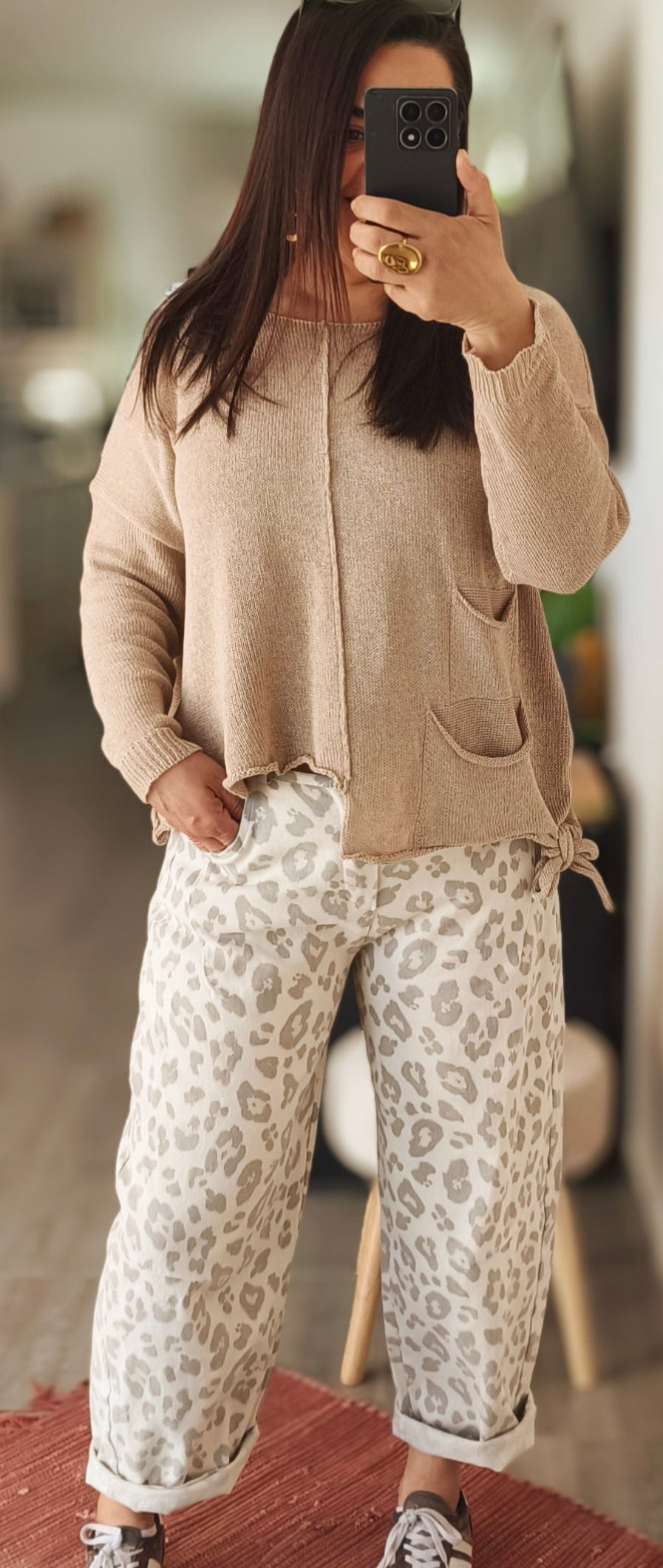 Le pantalon barrel léopard "Josy"
