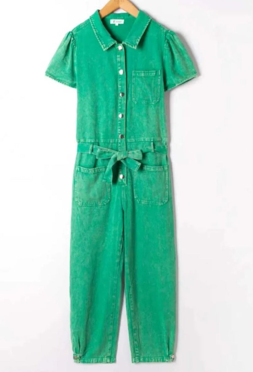 La combi-pantalon "Apolline" Vert émeraude