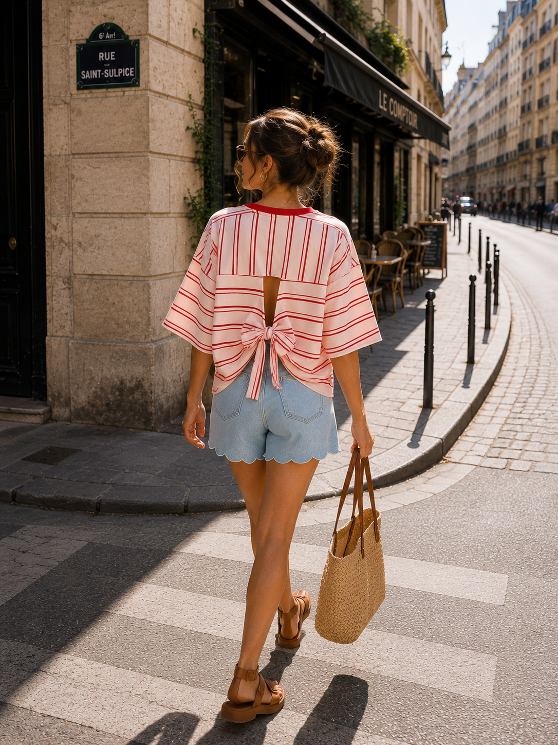 le top détail nœud "Rayane" Rose rouge expédié mardi 9 juin