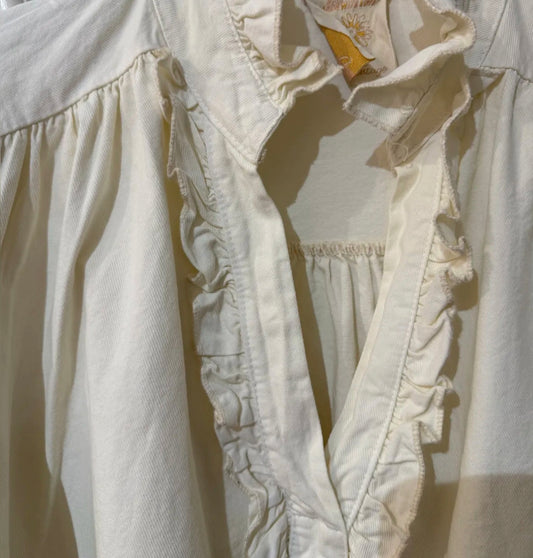 La blouse en denim "Gabardine" écru