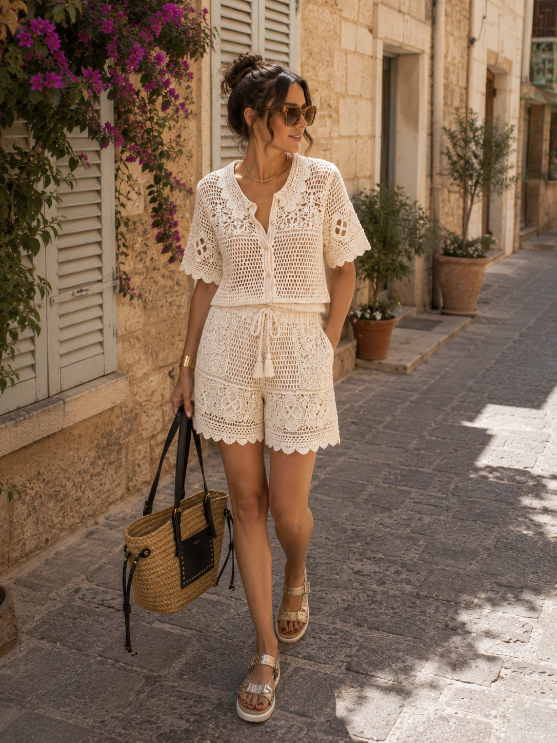 Ensemble Perla – Crochet Écru