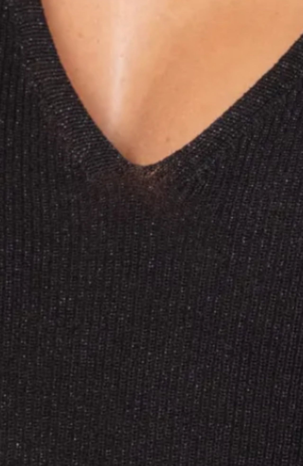 Robe Élise – Maille Noire Irisée