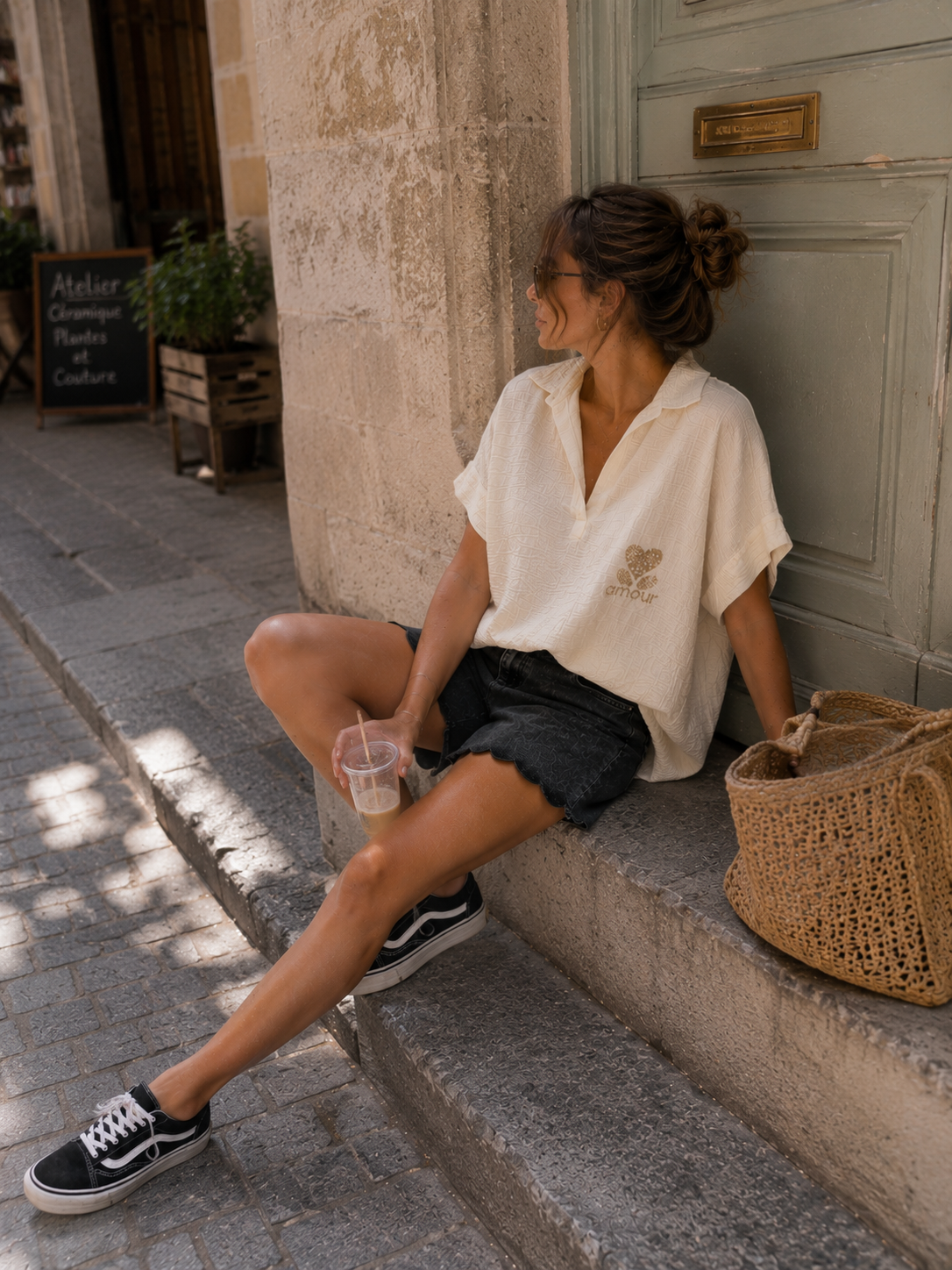 Blouse Paloma – Gaze de Coton Oversize- crème