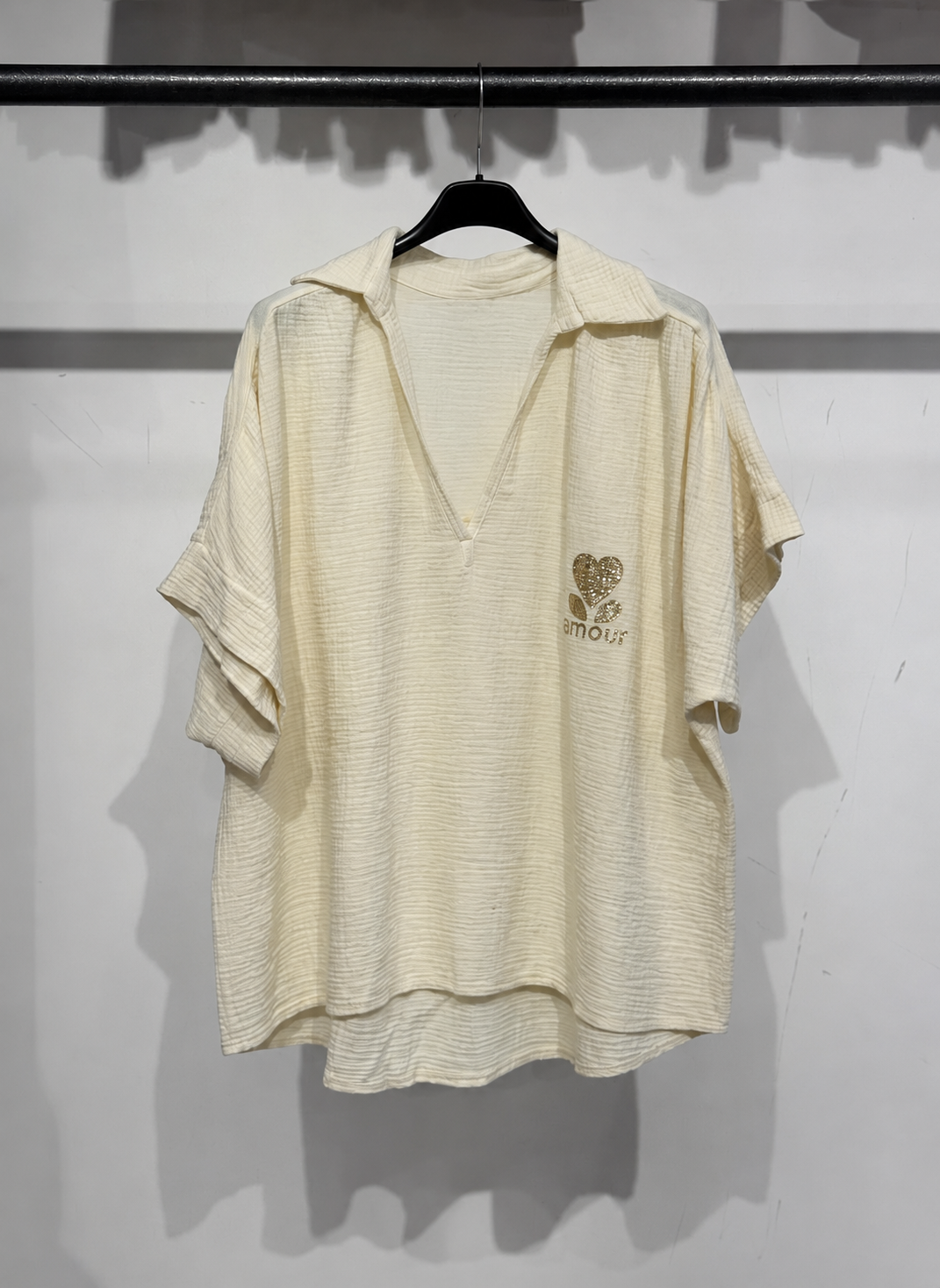 Blouse Paloma – Gaze de Coton Oversize- crème
